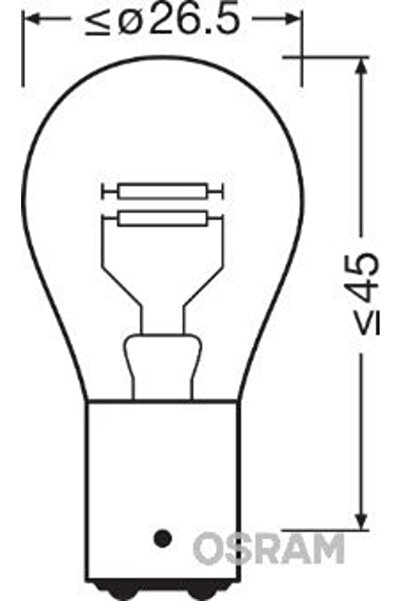 Osram AMPUL 12V 1016 STOP 21/5W ÇİFT DUY ŞAŞI TIRNAK