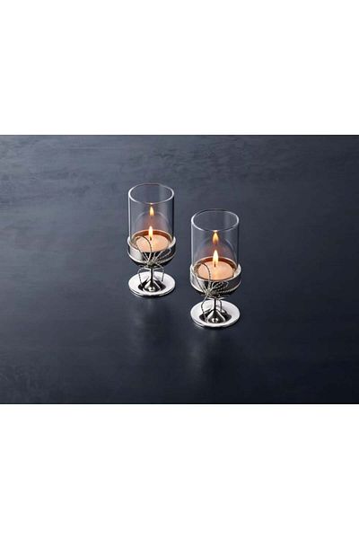Vera Wang Set 2 suporturi luminari Love Knots Silver