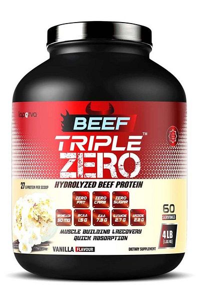 Laperva Beef Triple Zero, Isolate Protein, Muscles Growth, Halal Certified, Vanilla Flavor