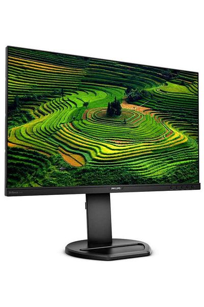 Philips Monitor LED IPS Full HD Philips de 23,8", reglabil pe înălțime, LowBlue, difuzoare, negru
