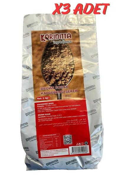 Korinitta Esmer Şeker 1 Kg X 3 Adet