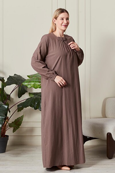 Ferace Women's Plus Size Seersucker Fabric Square Neck Dress