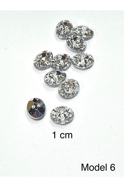 karantuhafiye Blouse Button / Plastic Stone Appearance Top Hole Button / 2917 / 10 Pieces / Model 6