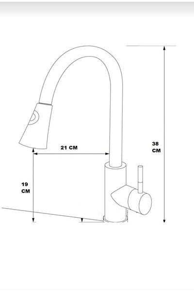 TOPTANFONİ Inox Spiral Kitchen Mixer Black
