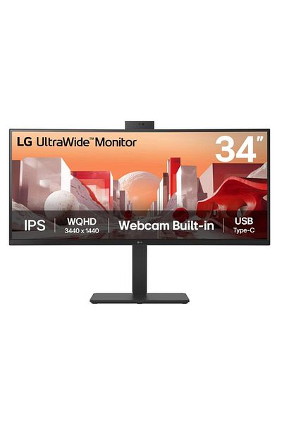 LG Monitor LED IPS UWQHD curbat de 34", HDMI, DisplayPort, difuzor, negru