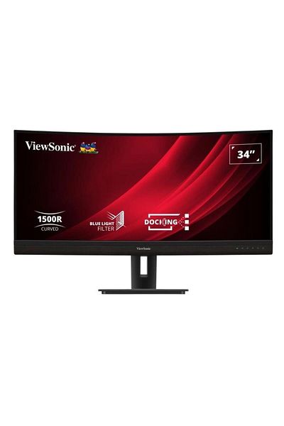 ViewSonic Monitor LED curbat VA de 34", UWQHD, HDMI/DP, 100Hz, 5ms, negru