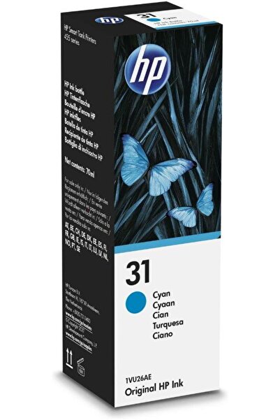 HP Cartus cerneala HP 1VU26AE, nr. 31, 70 мл, акоперир 8 000 страници (циан)