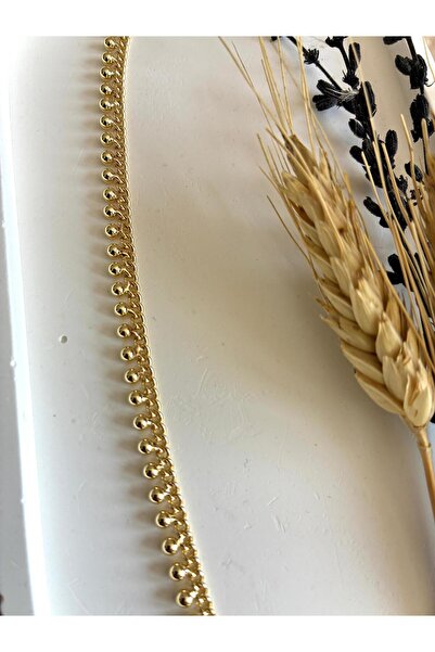 EGES SHİNE KADIN topçuk detaylı 14k renk çelik halhal