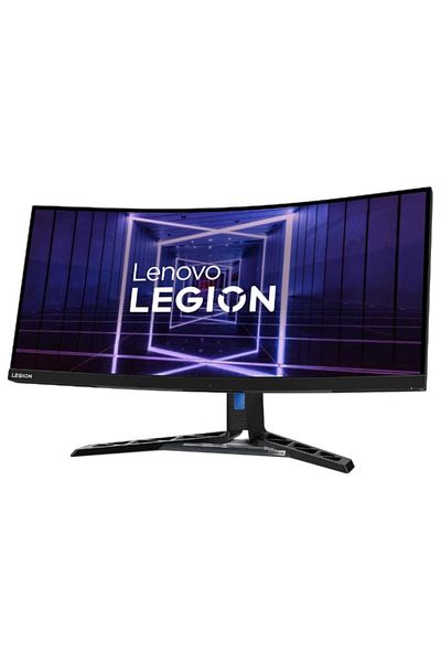 LENOVO Monitor de gaming curbat Legion Y34wz-30, 34", UWQHD, 180Hz, 1ms, LED VA, HDMI/DP, Negru