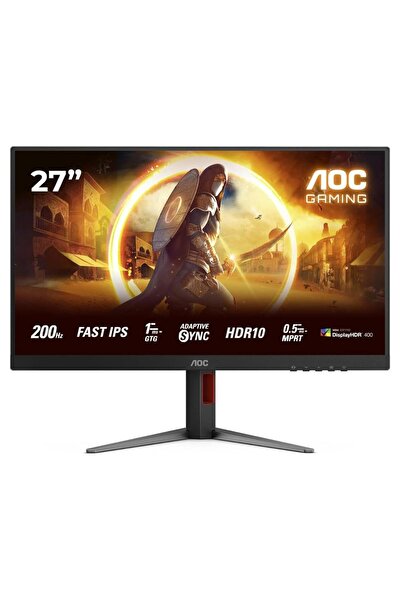 Aoc Monitor de gaming 27G4HA de 27", IPS rapid, Full HD, 200Hz, 1ms, Pivot, HDMI, DisplayPort, Negru