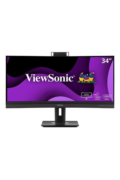 ViewSonic Monitor de gaming curbat UltraWide de 34", MVA LED, UWQHD, 100Hz, HDMI/DP, negru