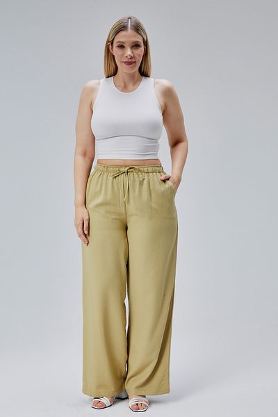 Symirna Linen Viscose Loose Fit Women's Trousers