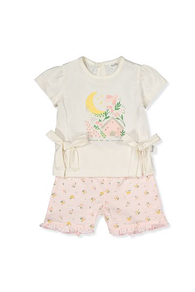 Bebetto Jersey Shorts 2-Piece Set (Fun Garden) K4709 Pink