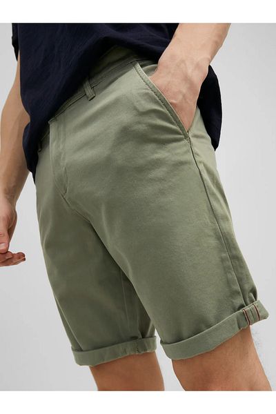 Jack & Jones Men's Regular Fit Khaki Chino Shorts - 12165604