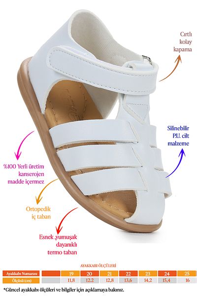 Kiko Kids Lonpe First Step Velcro Baby Girl Sandals
