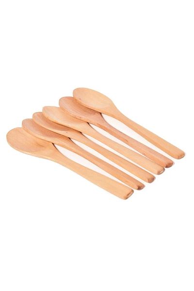 Generic 2قطعة ملاعق خشب 6 ملاعق 23 سم