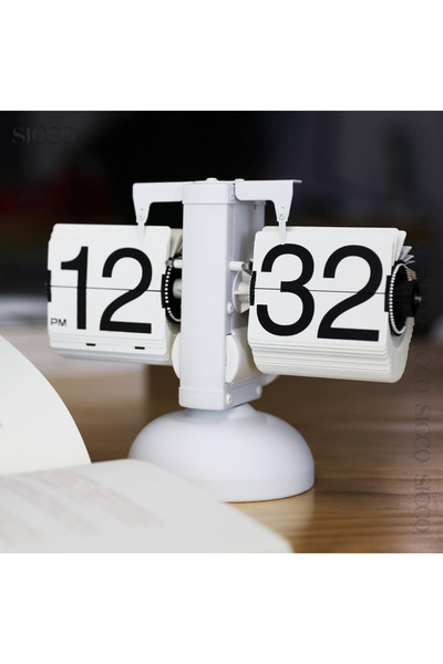 Genel Markalar Sicco - Retro Tarz, Modern Zaman Dekoratif Flip Saat Hediyelik Masaüstü Flip Saat