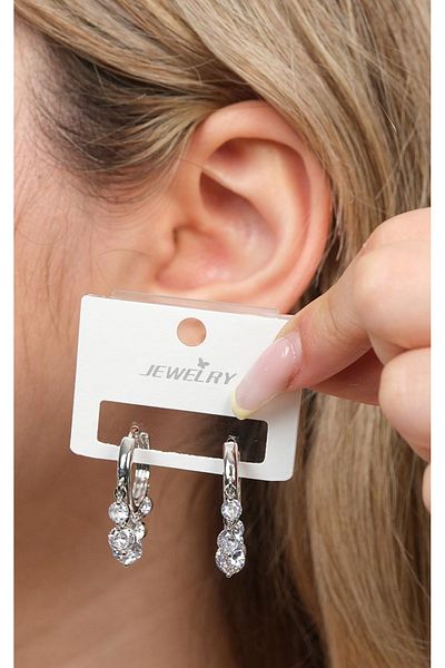 Jack Ferrero Silver Steel Women's Earrings