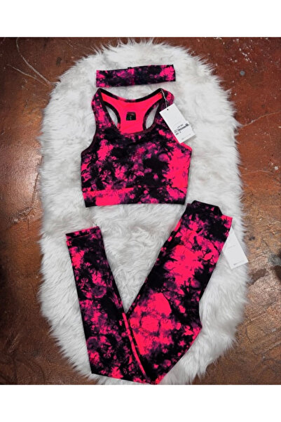 Genel Markalar Ola Renkli Büstiyer Tayt Bandana 3’lü Set