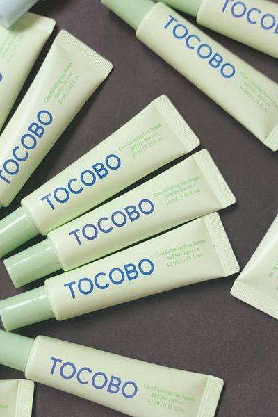 TOCOBO Cica Calming Sun Serum Spf50+ Pa++++ 10ml - Soothing & Moisturizing Vegan Sunscreen