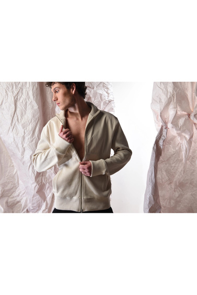 PROLET Ανδρικό μπουφάν βάφλα με λεπτομέρεια Gabardin Roba