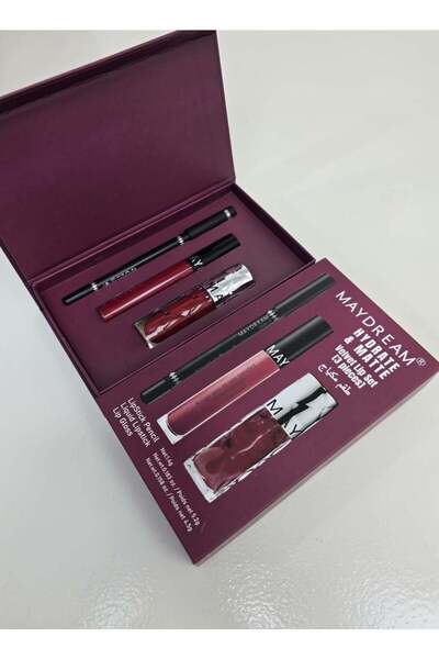 MAYDREAM مجموعة أحمر شفاه مخملية مرطبة بتركيبة غير لامعة [3 قطع]