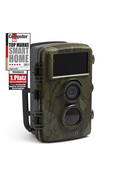 Technaxx TX-160 Wildlife Camera: FullHD 1080p, PIR Sensor, LCD, IR, IP56, MicroSD, Mic/Speaker
