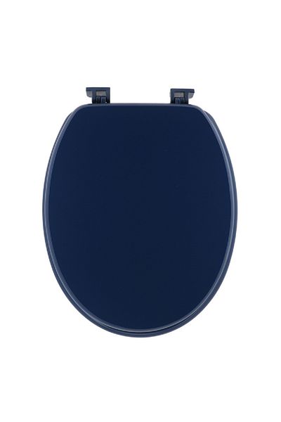 Tendence MDF Wood Toilet Seat with Fixing Kit Navy Blue 18inch