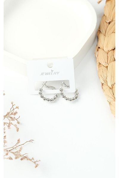 Jack Ferrero Silver Steel Women's Earrings
