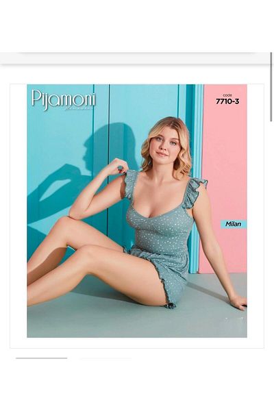 Pijamoni Green Milan Fabric Pajamas for Summer
