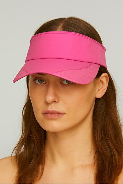 CosmoOutlet Uv Protection Tennis Visor with Open Top and Adjustable Back Pink Women's Visor Hat