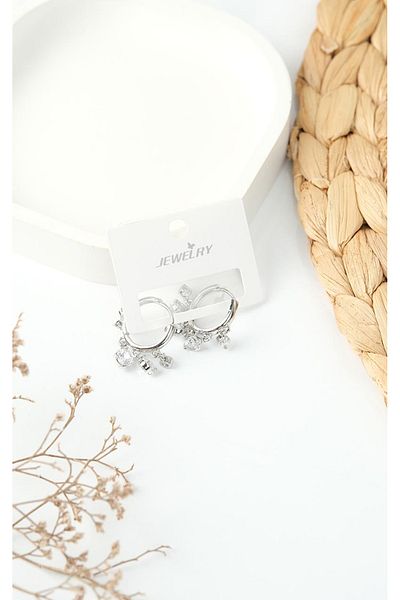 Jack Ferrero Silver Steel Women's Earrings