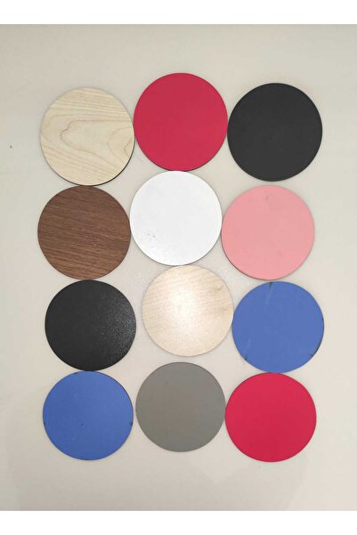 firdevsi hobi قاعدة كوب ذات قطر 10 سم ذات جانب واحد بألوان مختلطة 12 قطعة