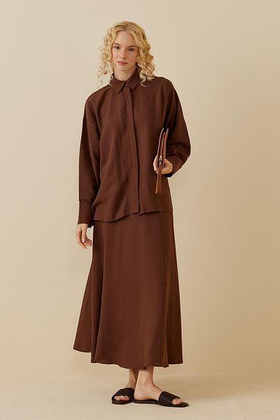 Fahhar Skirt Suit Brown