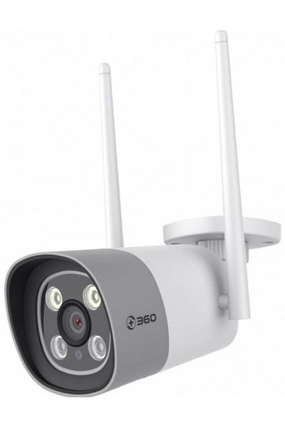 +360 360° Outdoor Security Camera D801, 1080p, Night Vision, Motion Detection, Wi-Fi, App Control