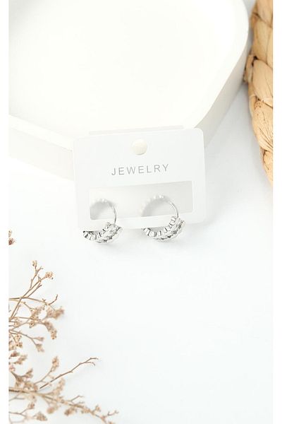 Jack Ferrero Silver Steel Women's Earrings