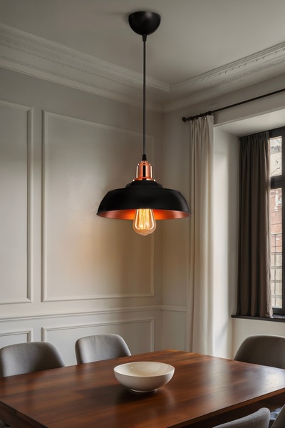 AG LightDesign Siyah Sarkıt Avize Yatak Odası Salon Mutfak Koridor Şık Lamba