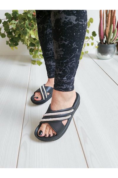 AkınalBella Shiny Stone Detailed Eva Pool, Sea, Beach Slippers