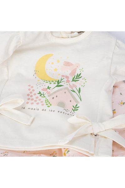 Bebetto Jersey Shorts 2-Piece Set (Fun Garden) K4709 Pink