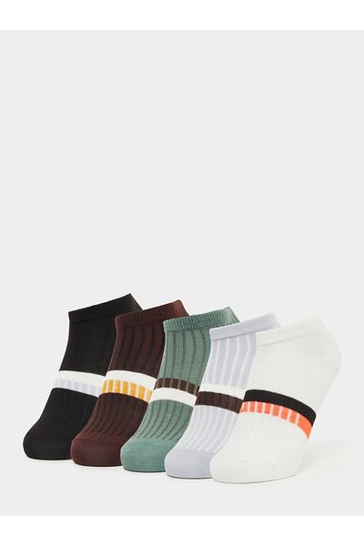 Styli Pack of 5 Multicolor Striped Ankle Socks