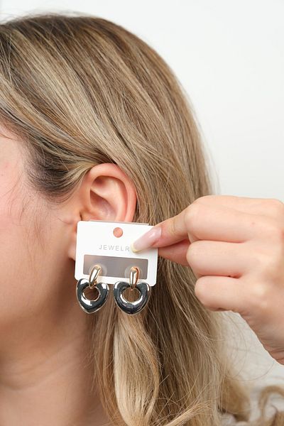 Jack Ferrero Silver Steel Women's Earrings