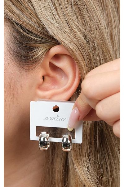 Jack Ferrero Silver Steel Women's Earrings
