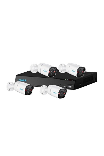 ReoLink Kit de supraveghere IP pentru exterior NVS8-5MB4 de 5MP, 4 camere, NV...