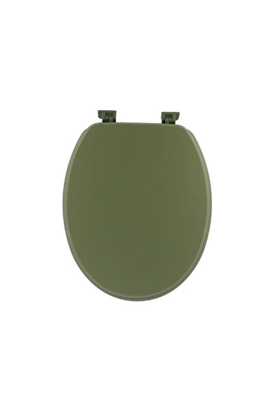Tendance MDF Wood Toilet Seat with Fixing Kit Khaki Green 18inch