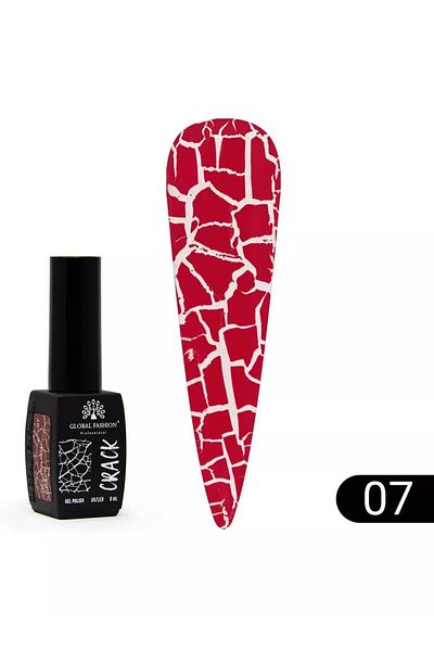 global fashion Crackle Gel Nail Polish 8 ml – 12 Vibrant Colors, Salon Cracked Effect, Long-Lasting Shine