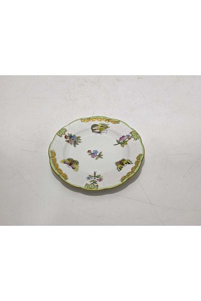 HEREND 512 Queen Victoria Vbo Hand Painting Porcelain Tiny Plate