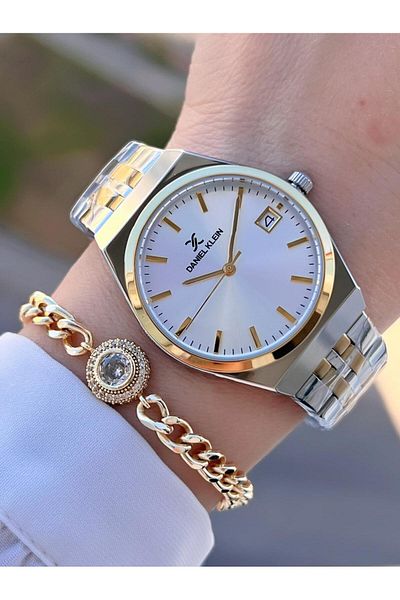 Daniel Klein Steel Cord 30 Mt Water Resistant Women Wrist Watch+Bracelet Byn.14052.7