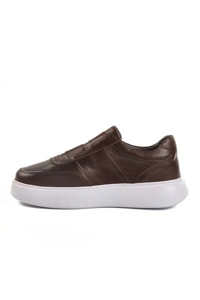 AYAKMOD Brown Genuine Leather Men's Casual Shoes E-595 m