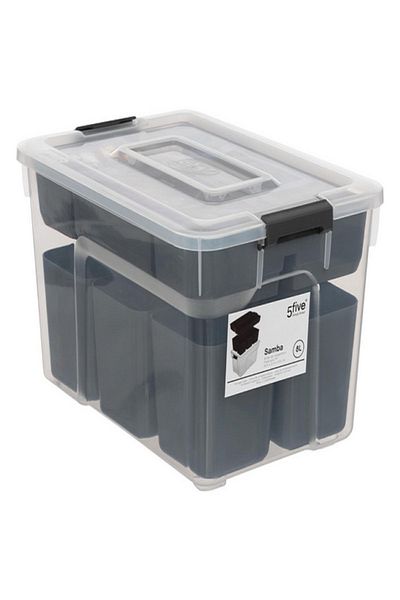 Five Simply Smart Samba Durable Polypropylene Storage Compartment Box