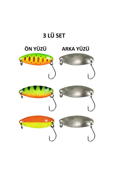 RYUJI 3RD Spoon 3.5gr 3.5cm 3 lü Alabalık Kaşık Set